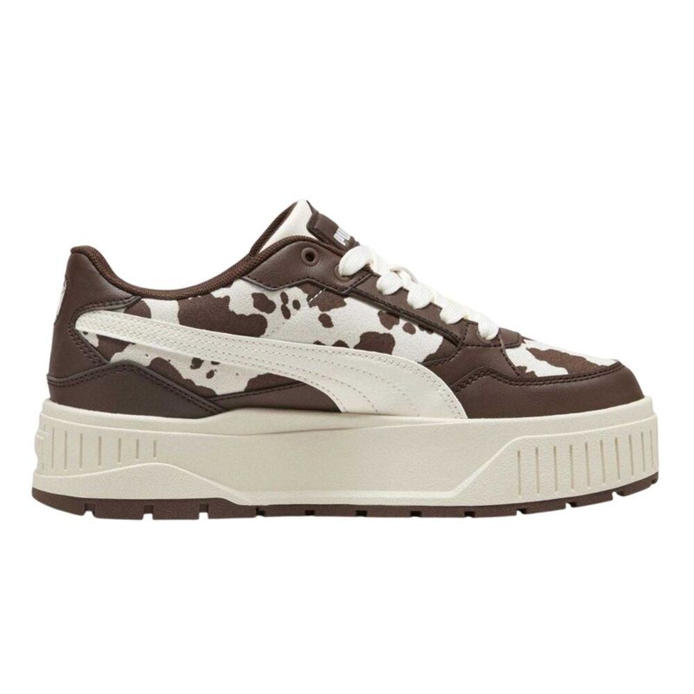 Puma Womens/Ladies Karmen II Cow Print Synthetic Leather Platform Sneakers / Bro